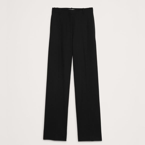NWT! Black High-Rise Modern Straight Siena Italian Wool Pant - Multiple🤎 - Picture 8 of 16